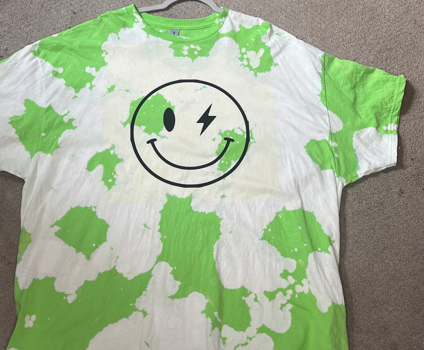 Bleached Smiley Face Tee