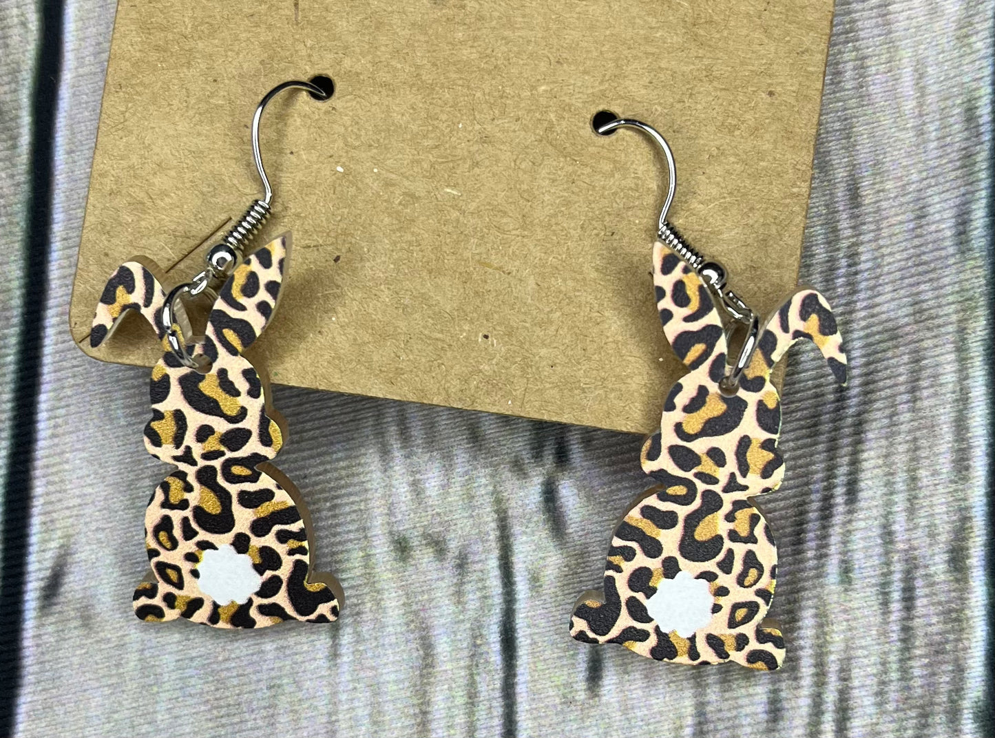 Cheetah Bunny Earrings